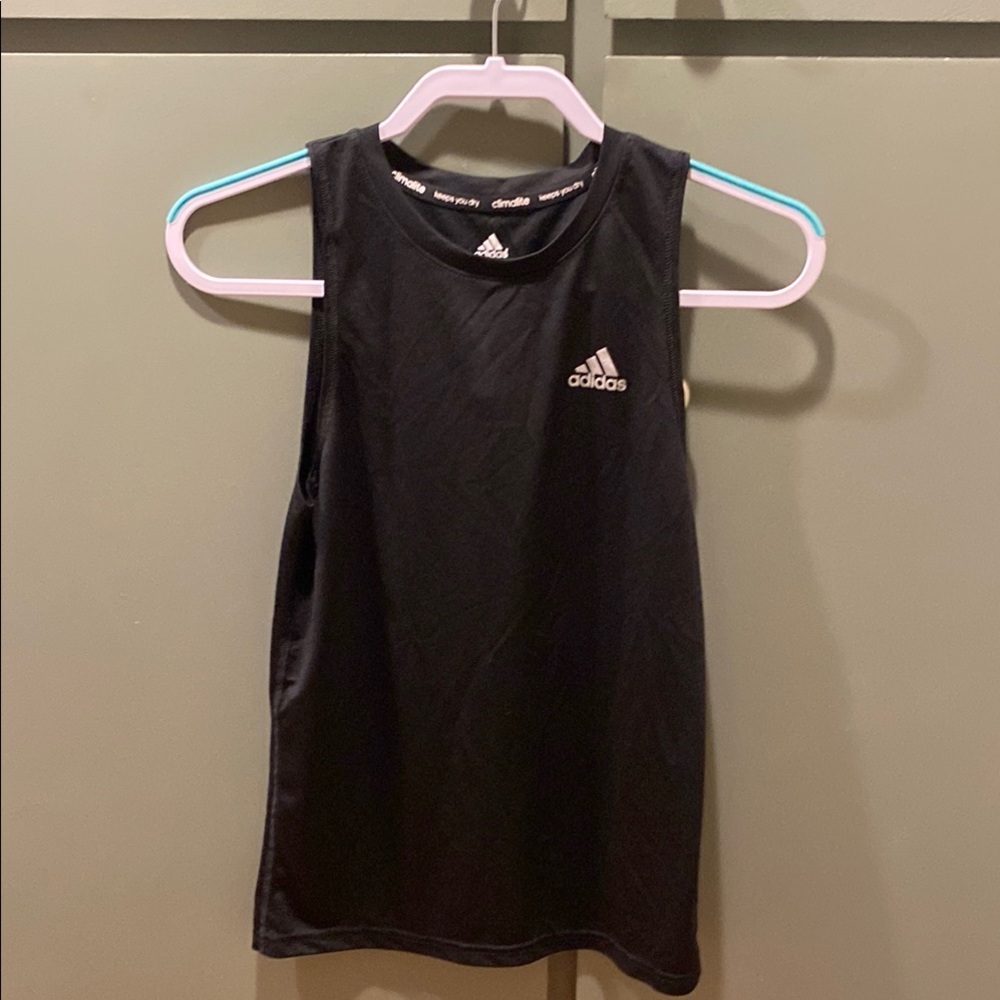 Adidas Black Sleeveless Tank Top youth M